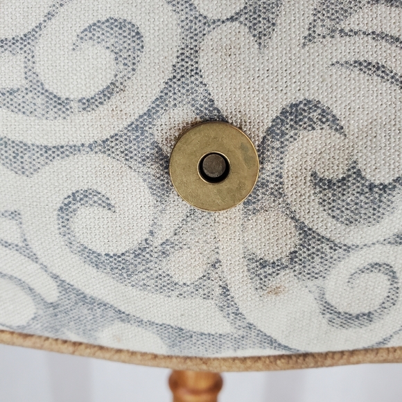 Myra Bag Glare Cowhide Upcycled Canvas Leather Messenger Crossbody Bag - Picture 13 of 16